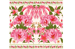 粉色花卉装饰图案设计