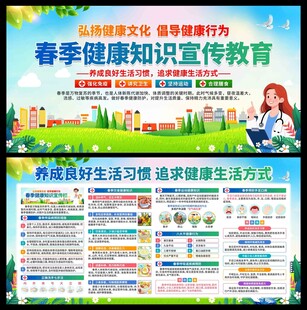 春季健康教育展板
