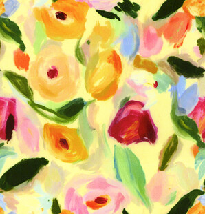 缤纷水彩花卉图案