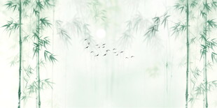 竹林新中式水墨竹影