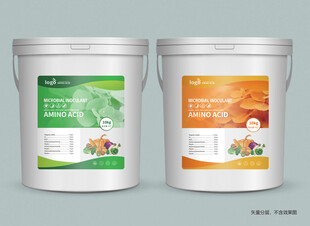 两桶肥料包装展示