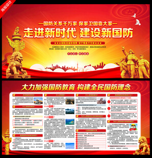 国防展板