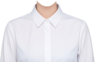 女证件照白色衬衫套装