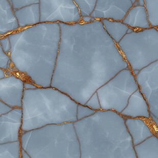 蓝色裂纹金缮纹理瓷面