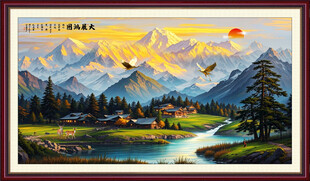 日照金山油画