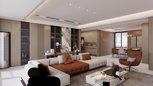 现代简约风格豪华客厅