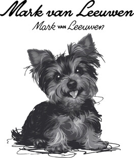 可爱约克夏小狗插画