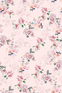 粉色花卉图案布料纹理