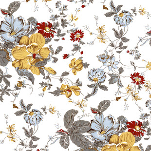 花卉图案无缝背景图