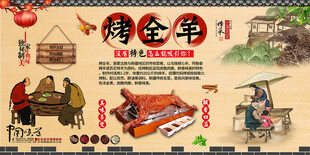 烤全羊背景墙