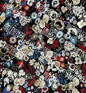 花卉图案布料纹理