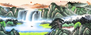 聚宝盆风水画