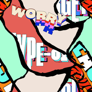 多彩潮流字母图案设计