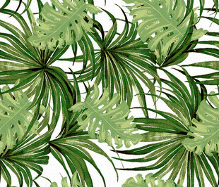 热带绿植叶片无缝图案