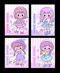 矢量图 可爱女孩