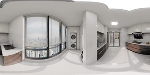 现代简约风全景室内空间