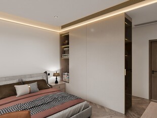 简约现代风卧室室内场景