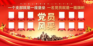 党员风采展示墙