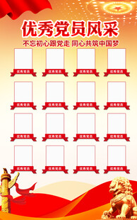 优秀党员风采展宣传海报