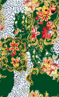 复古花卉图案装饰画