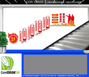 安全生产楼梯文化墙