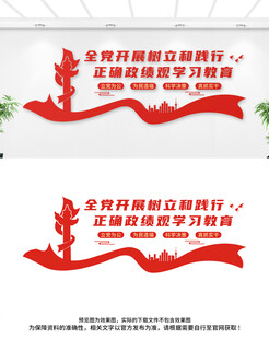 树立和践行正确政绩观党建文化墙