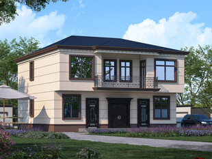 两层别墅外观设计效果图建房农村