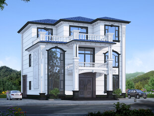 农村三层欧式别墅外观设计图效果