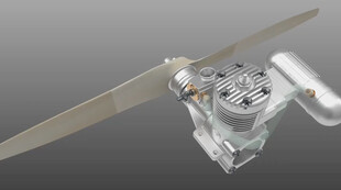 固定翼发动机的油箱和油管的安装