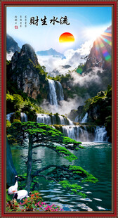 竖幅山水画