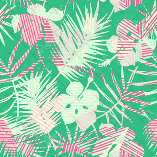 热带植物花卉图案背景