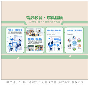 智慧教育宣传展板展示