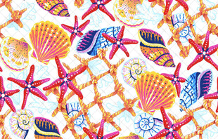 海洋元素印花图案