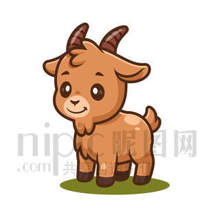 可爱小山羊卡通形象