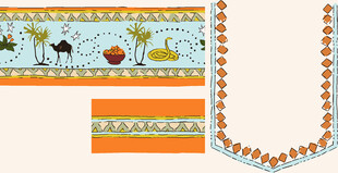 多彩几何图案装饰边框