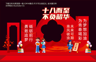 18岁成人礼舞台背景