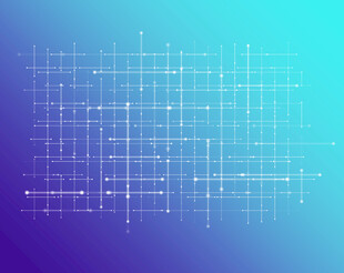 蓝色科技感数字化大数据网格连接