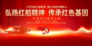 红船精神宣传展板