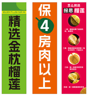 精选金枕榴莲促销海报