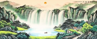 山水国画美景
