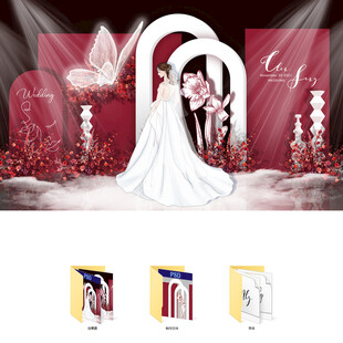 浪漫唯美红白色梦幻婚礼设计