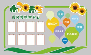向阳而生心理健康文化墙