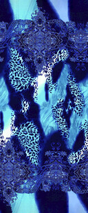 豹纹腰果花纹扫描图案