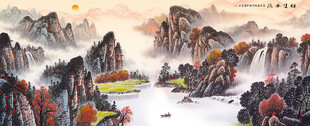 水墨山水风景图