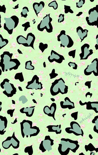 浅绿色心形图案背景