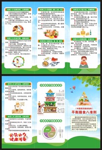 平衡膳食八准则三折页