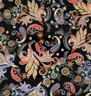 多彩花卉图案纹理背景