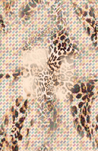 豹纹图案布料纹理特写
