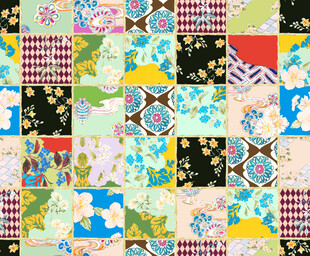 多彩拼布图案展示