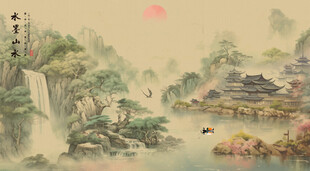 新中式意境山水画